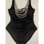 Boston Proper New. Amita Naithani black pearls and rhinestone swimsuit. Small. Retails $169 Photo 7