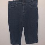 Nine West Jeans Button Detail Capri Jeans Straight Leg Slit Sequined Photo 0