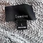 Lumière Lumiere textured gray knit sweater size large Photo 6