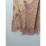 Sangria  Womens Yellow Purple Floral Midi Y2K Skirt Romantic Fairy Flowy Size 8 Photo 2