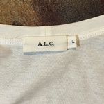 ALC Frank A.L.C. Puff Ruffle Sleeve White Tee Large Photo 6