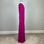 Donna Karan  One Shoulder Long Sleeve Evening Gown Pink Size 10 Formal Dress Photo 2