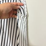 11.1 TYLHO Womans Shirt Dress White /Black Striped Sleeveless Size M Black Size M Photo 4