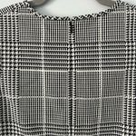 Theory  Black Cream Houndstooth Plaid Sleeveless Shift Above the Knee Dress 2 Photo 4