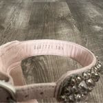 Alexander McQueen  Pink Satin Crystal Cuff Stiletto Sandals Photo 10