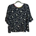 Johnny Was Lago Silk Tiered Neck Tie Blouse Photo 1