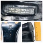 via spiga for Neiman Marcus black stacked heels, made in Italy, size 9N Photo 7