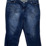 Maurice's  Capri Jeans Raw Hem Stretch Denim Dark Wash 24 Photo 0