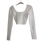 Aritzia ✨Babaton Sculpt Knit Scoopneck White Longsleeve Sz Small Top✨ Photo 6