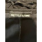 Pretty Little Thing Black Cutout Halter Neck Bodycon Mini Dress 2 Goth Clubwear XS Photo 5