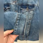 Kensie  Denim Jean Jacket Women's M Medium Wash Raw Hem 100% Cotton Photo 3