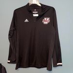 Adidas University of Massachusetts Long Sleeve 1/4 Zip Pullover Shirt Size Large Photo 0