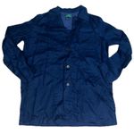 Ralph Lauren Lauren Linen Button Front Shirt Jacket Lightweight Navy Blue 1X Photo 0