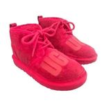UGG  PINK BOOTIES LACE UP FUZZY LINED WOMENS SIZE 3 Photo 0