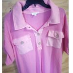 Oddi Women's 2X Plus  Dress Pink Barbie Waffle Knit Preppy Soft Girl Photo 1