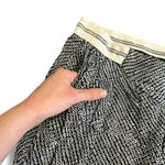 Anthropologie  Tiny Pants L Black White Print‎ Cotton Boho Cuffed Cropped Photo 7