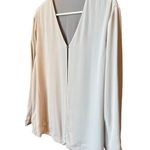 Talbots Pure Silk Reversable grey silver one button close top-jacket size large Photo 4