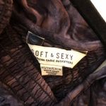 American Eagle  Womens Ruched Ruffle Soft & Sexy Crop Top Gray XS Photo 2