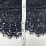 EXPRESS Women's Black Lace Sheer Crop Top with Zip up Back Sexy Flirty Medium Photo 7