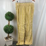 Per Se  Linen Blend Yellow Mustard & Cream Striped Casual Pants S Photo 1