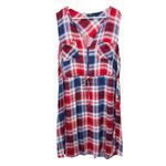 Torrid Red White Blue Woven Challis Zip Front Sleeveless Shirt Dress Size 2X Photo 5