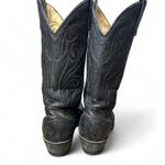 Black leather cowboy boots Size 7.5 Photo 4