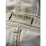 Free People Jeans Size 27 Piper High Rise Wide Leg Bleach Bloom Cropped White Photo 4