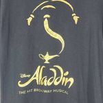 Disney Aladdin Broadway Black Short Sleeve T-Shirt with Metallic Gold Size Small Photo 1