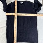 kim rogers Sweater Women’s size medium Black cable knit Pullover 100% cotton Photo 7