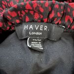 Haver London Shirt Womens XS Red Cheetah Print Blouse Office Casual Versatile Photo 6