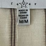 NWT Fever 3/4 Sleeve Blouse, Tan/Ivory Stripes Lace Bohemian Gypsy Sz M #1842 White Size M Photo 7