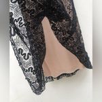 Vintage lace 1930s bias cut black lace Dress Sz S Photo 2