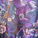 Vintage California Looks Purple Floral Brocade Boho Mini Dress Size 14 Photo 1