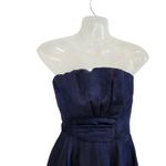 Jill Stuart Collection Back Zip Satin Strapless Party Prom Dress Navy Blue Sz 6 Photo 5
