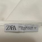 ZARA Women's White Sleeveless Twist Cutout Bandeau Cami Bodysuit Top Size M Photo 2