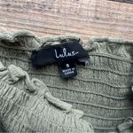 Lulus  Womens Sage Green Off The Shoulder Mini Dress With Leg Slits Size Small Photo 5