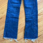 ZARA women’s baby blue high rise straight leg raw hem jeans size 2 EUC Photo 1