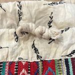 Rice Love Bohemian Patchwork Backpack with Colorful Stripes and Decorative Trims Black Photo 7