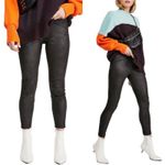 Free People NEW  Midnight vegan suede leggings Photo 11