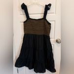 J.Crew  Smocked Sundress Size XL Black Ruffle Sleeves Tiered Woman’s Photo 6