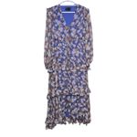 NWOT‎ ASOS DESIGN tiered floral maxi dress with tassels 2 Purple Photo 2