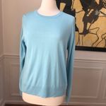 Nordstrom Signature Linen Blend Lightweight Sweater Lt Blue M Photo 2