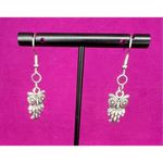 Handmade  Silver Dangly Feathered Owl Earrings Photo 1