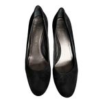 Aquatalia Suede Pumps Black Nappa Round Toes Italy Heels Weatherproof Shoes 9 B Photo 9