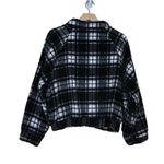 Philosophy  Womens M Black White Plaid Zip Front Jacket Photo 1