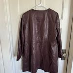 Chico's Chico’s Maroon faux leather jacket size 2 (their 12/14 or large) Photo 5