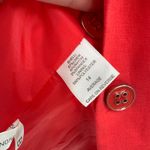 New York And Company  Coral Linen Belted Button Up Jacket Blazer Size 14 FLAWED Photo 7