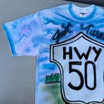 Jerzees Vintage Highway Trucker Custom Airspray Just Turnin Graphic AOP T-shirt Photo 6