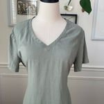 Anthropologie  Cloth & Stone Live Tie Waist Moss Green Mini Dress M Photo 3