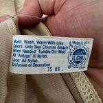 American Vintage MEDIUM Maidenform 60's Beige Cream Nylon Lace Slip Midi Dress Photo 7